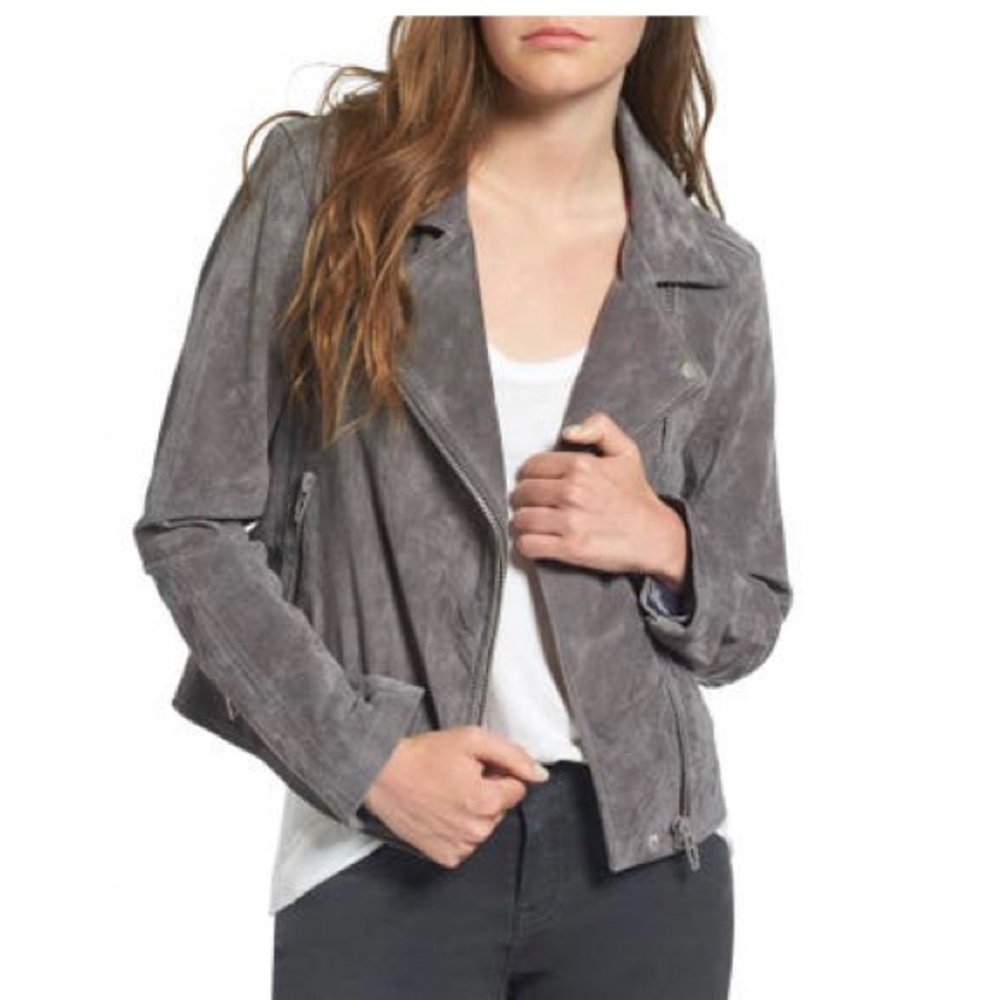 BLANKNYC Suede moto jacket